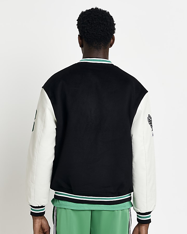 Black Regular fit Varsity Jacket