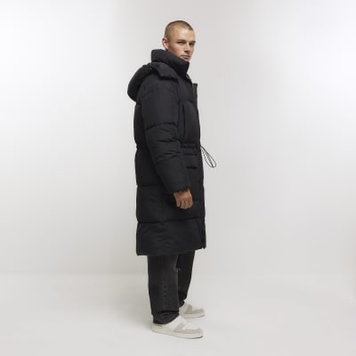 River island black new hotsell paulie parka