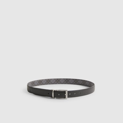 Black Reversible Check Belt