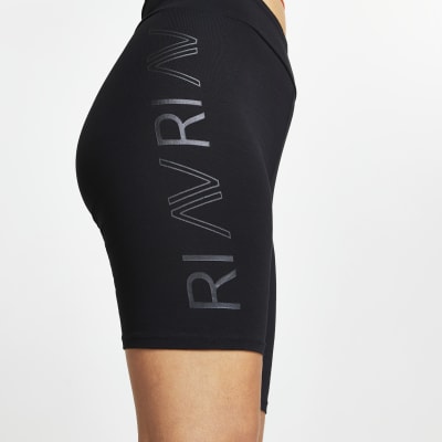 river island black cycling shorts