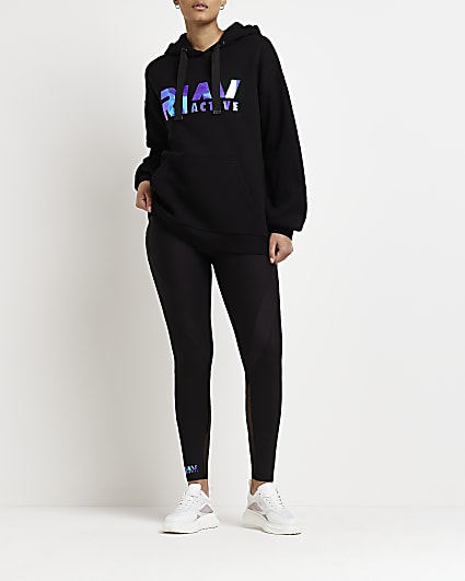 Black RI Active graphic hoodie