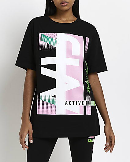 Black RI Active graphic oversized t-shirt