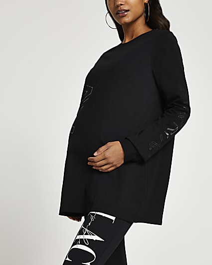Black RI Active maternity t-shirt