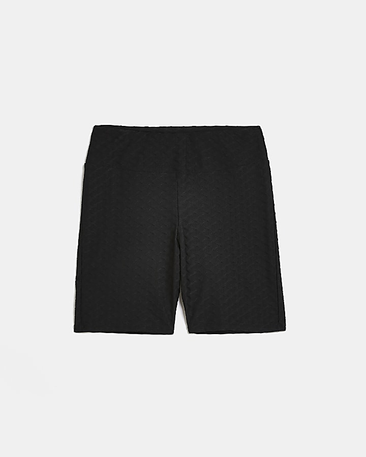Black RI Active textured cycling shorts