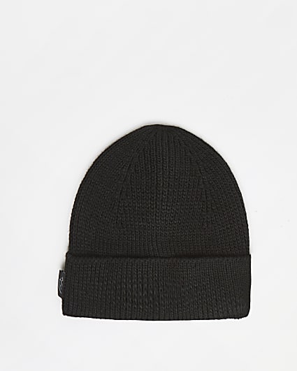 Black RI beanie hat