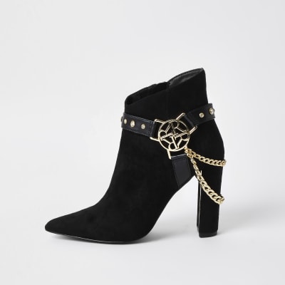 river island black high heels