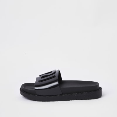 Black RI branded jelly sliders
