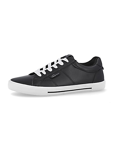 360 degree animation of product Black RI branded lace up trainers frame-2