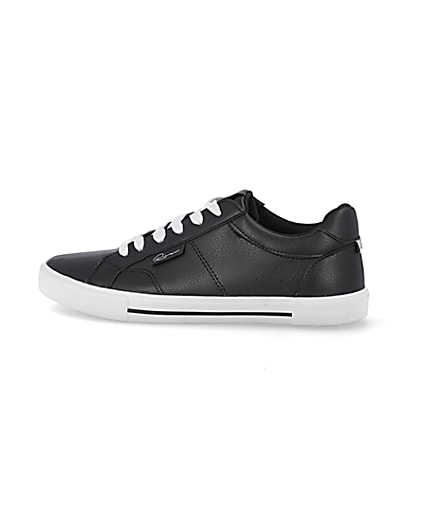 360 degree animation of product Black RI branded lace up trainers frame-4
