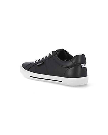 360 degree animation of product Black RI branded lace up trainers frame-6