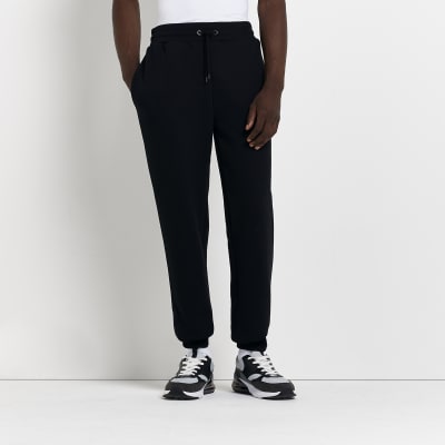 black tapered joggers womens