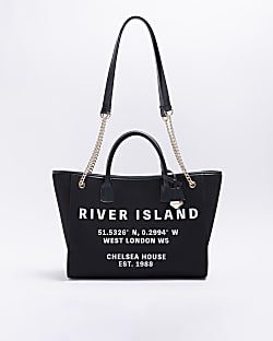 Black RI canvas shopper bag