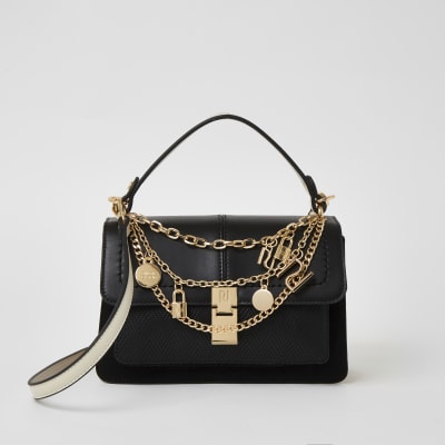 river island cross body bag black