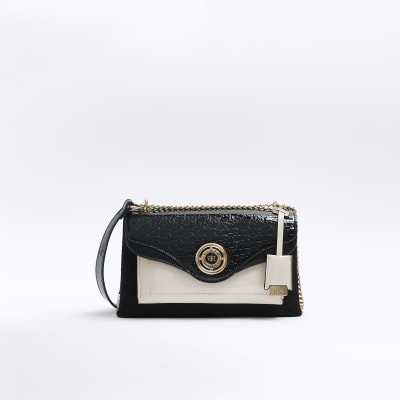 River Island slouch bag with chain detail in black