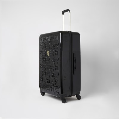 Black RI embossed large suitcase