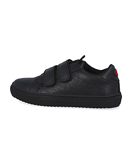 360 degree animation of product Black RI embossed trainers frame-4