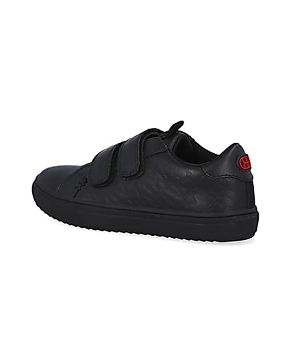 360 degree animation of product Black RI embossed trainers frame-5