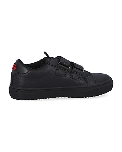 360 degree animation of product Black RI embossed trainers frame-14