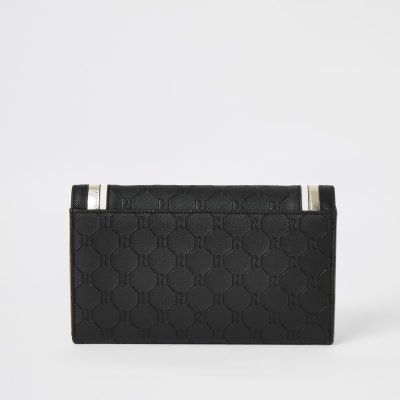Black RI embossed travel wallet