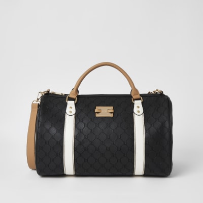 black and gold river island bag