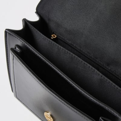 black fold over crossbody bag