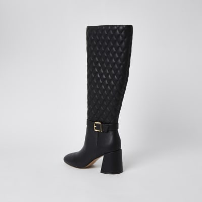 Black RI high leg boots