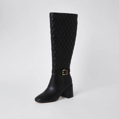 Black RI high leg boots