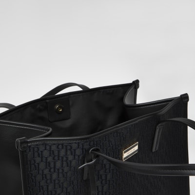 river island black tote bag