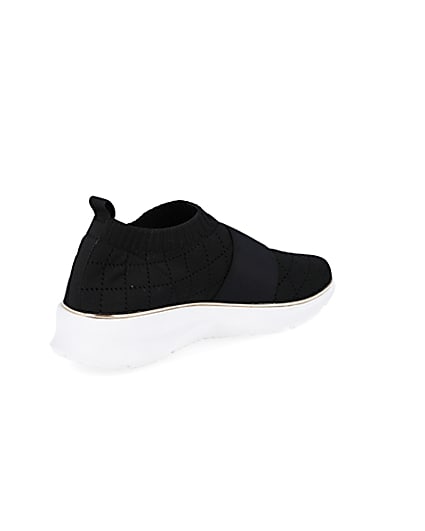 360 degree animation of product Black RI knitted runner trainers frame-12