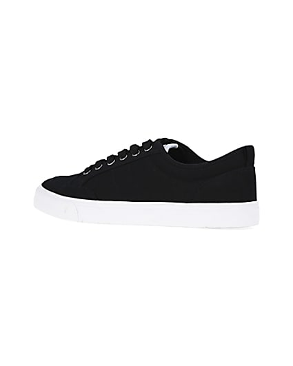 360 degree animation of product Black RI lace up plimsolls frame-5
