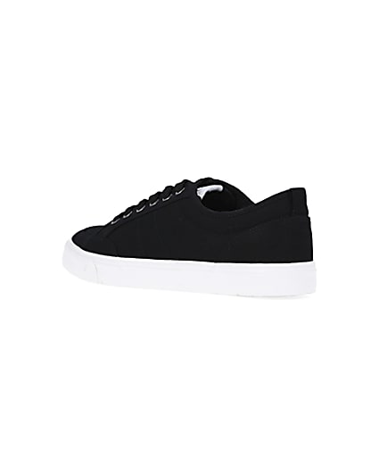 360 degree animation of product Black RI lace up plimsolls frame-6