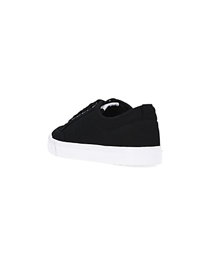 360 degree animation of product Black RI lace up plimsolls frame-7