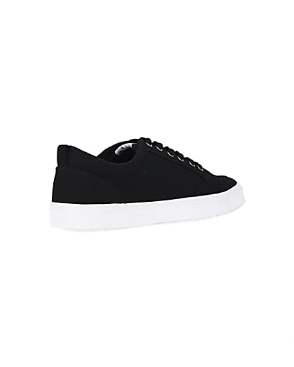 360 degree animation of product Black RI lace up plimsolls frame-12