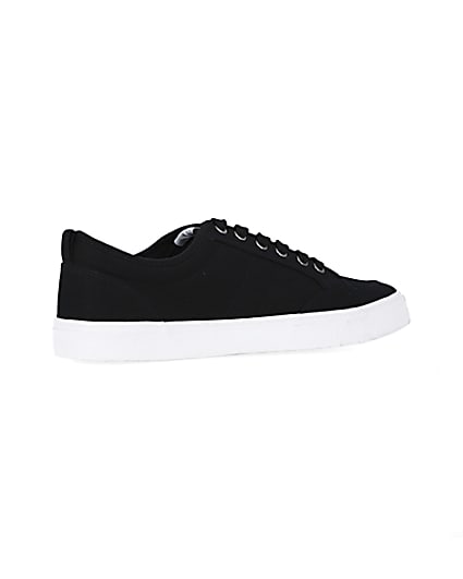 360 degree animation of product Black RI lace up plimsolls frame-13