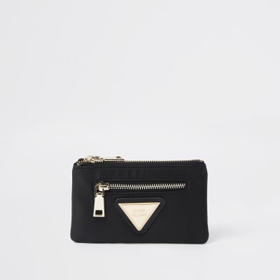 Black RI mini zip pouch purse River Island