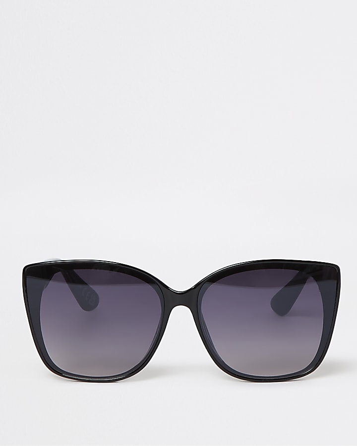 Black RI monogram cateye sunglasses