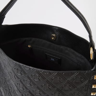river island black chain bag