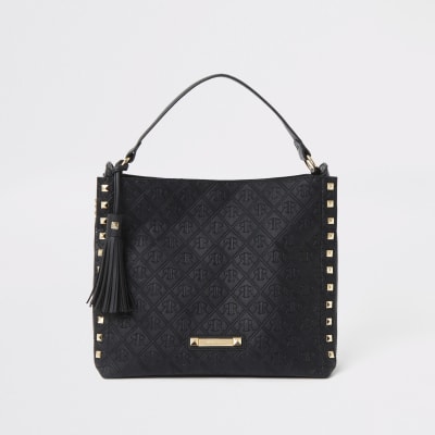 river island black slouch bag