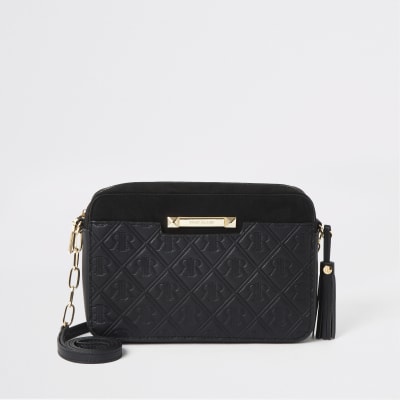 river island black cross body bag