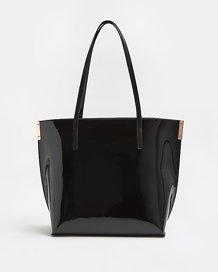 Black RI monogram handbag and laptop case set