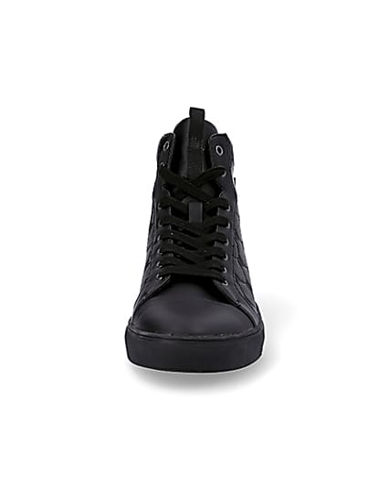 360 degree animation of product Black RI monogram high top trainers frame-20