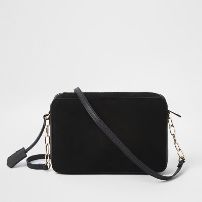 Black RI monogram padlock handbag