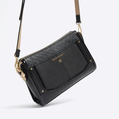 Black ri monogram cross body bag sale