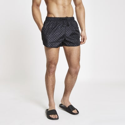 black short swim trunks