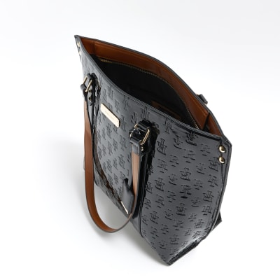 Leather handbag River Island Black in Leather - 29918594