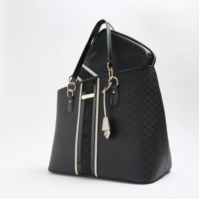 Black RI monogram shoulder bag bundle River Island