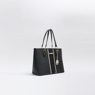 Black RI monogram shoulder bag bundle River Island