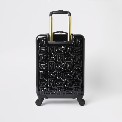 Black RI monogram small suitcase