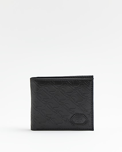 Black RI monogram wallet