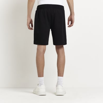 Black RI slim fit jersey shorts | River Island